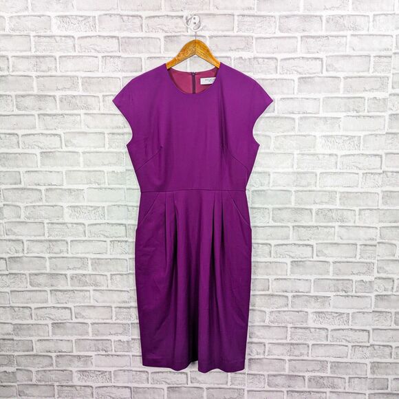 M.M. LaFleur Women's The Masha Dress in Deep Plum Purple size 8 - Picture 5 of 9